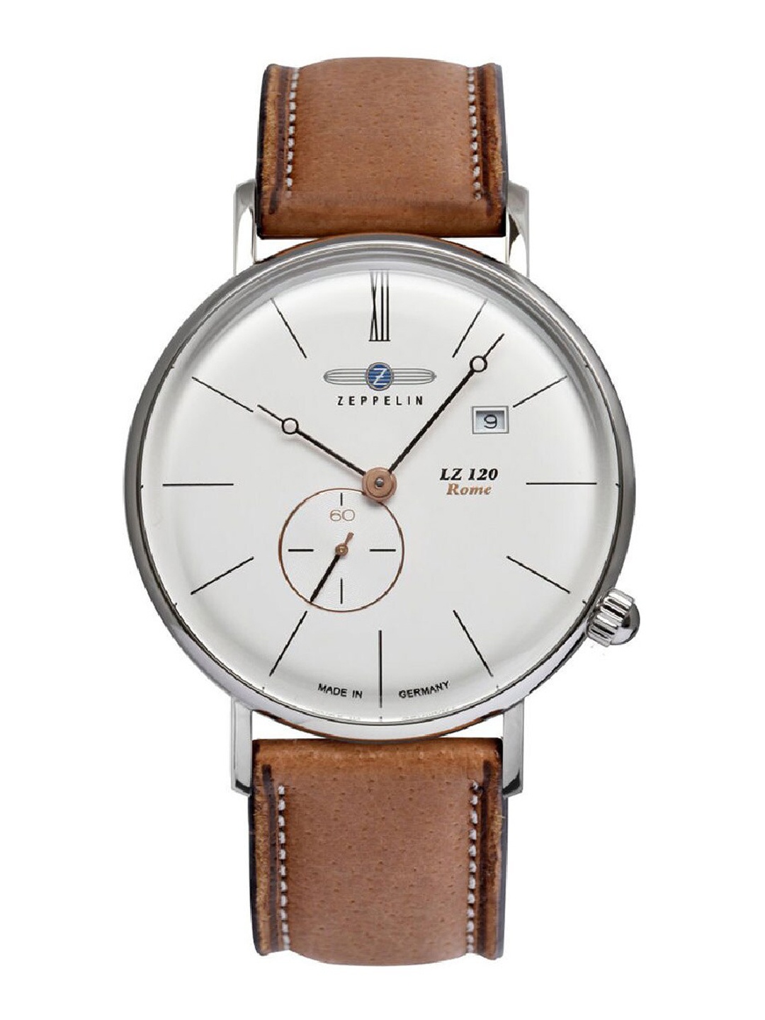 

ZEPPELIN Men Round Dial & Leather Straps Analogue Watch 71384, Silver