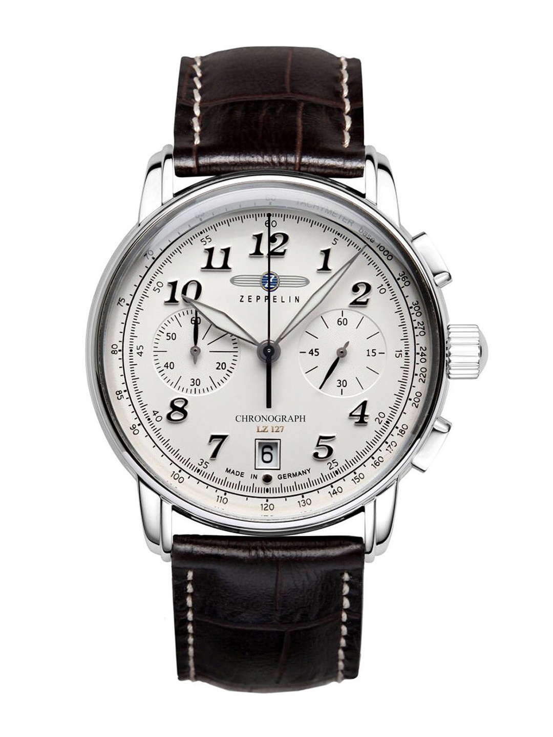 

ZEPPELIN Zeppelin Lz 127 Chronograph Men Dial & Leather Straps Analogue Watch 86741, White