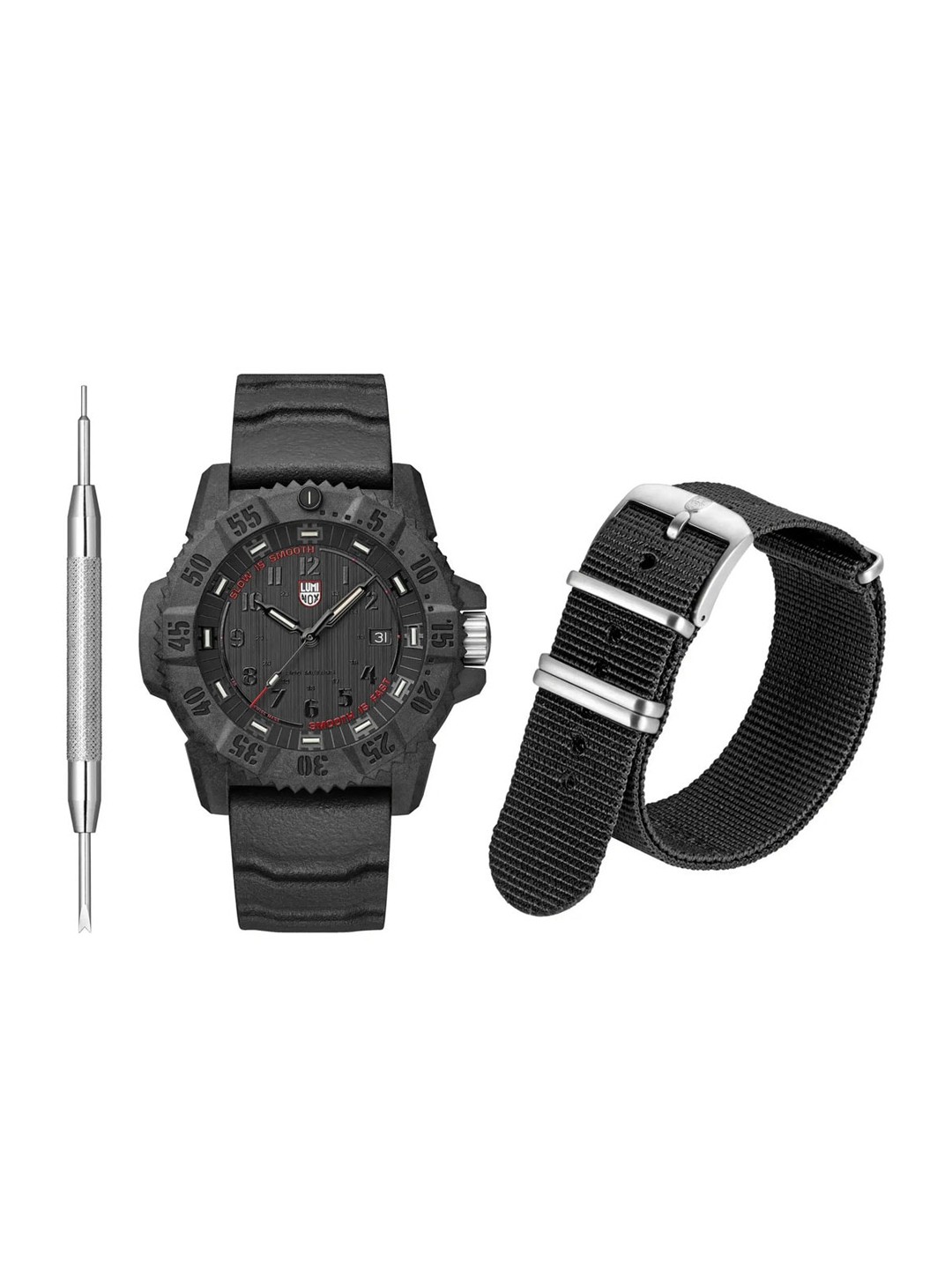 

Luminox Men Bracelet Style Straps Analogue Watch XS 3801 SIS SET, Grey