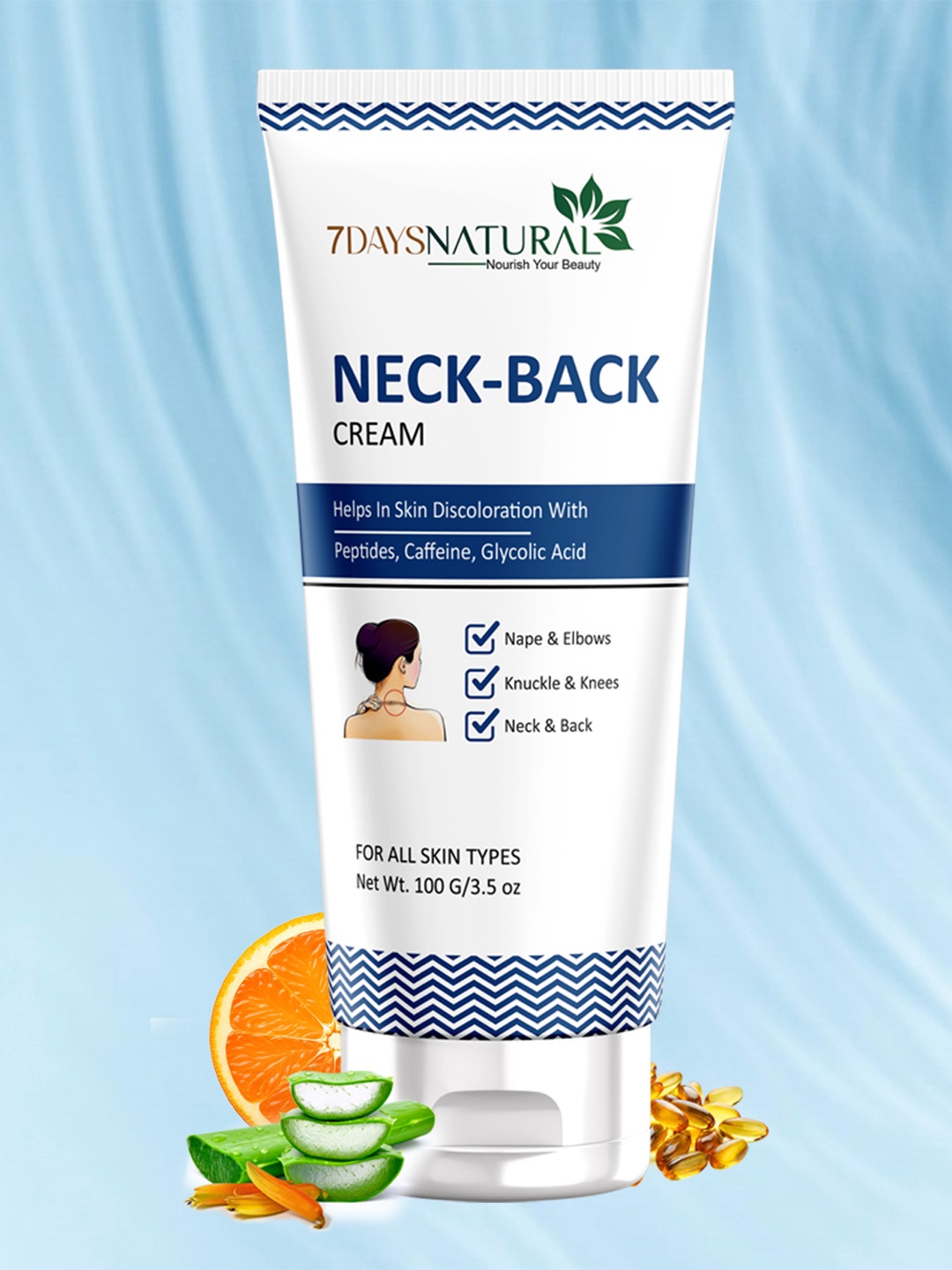 

7 DAYS Neck Back Cream with Aloevera & Liquorice Extract - 100 g, White