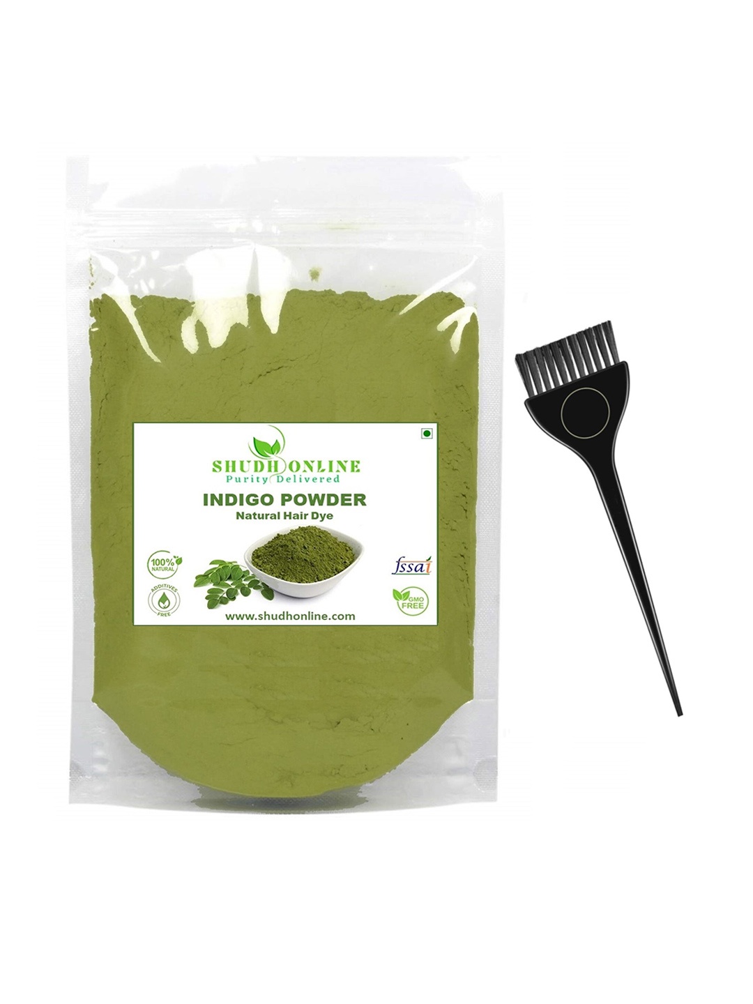 

Shudh Online Indigo Powder Organic Hair Color - 200gm Black, Green