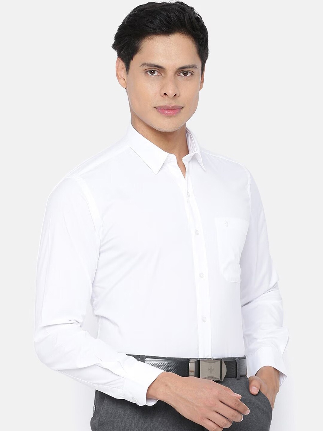 

Ramraj Spread Collar Pure Cotton Casual Shirt, White