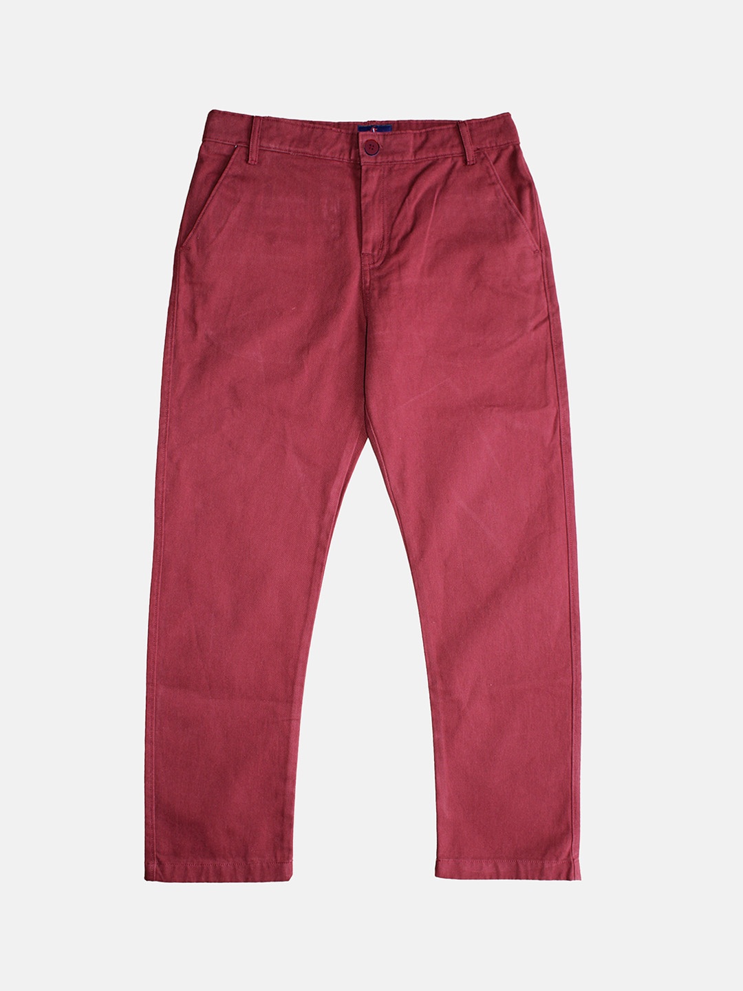 

KiddoPanti Boys Pure Cotton Chinos Trousers, Maroon