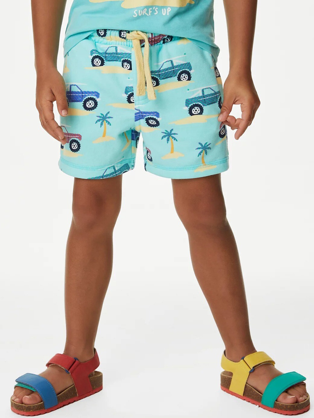 

Marks & Spencer Boys Graphic Printed Shorts, Blue