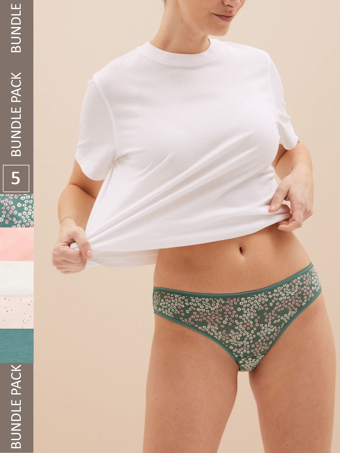 

Marks & Spencer Pack Of 5 Basic Briefs, Green