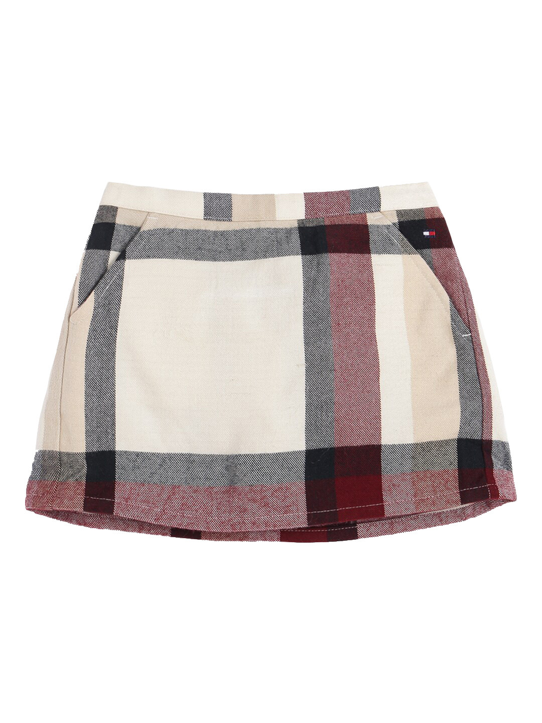 

Tommy Hilfiger Girls Checked A-Line Skirt, Cream