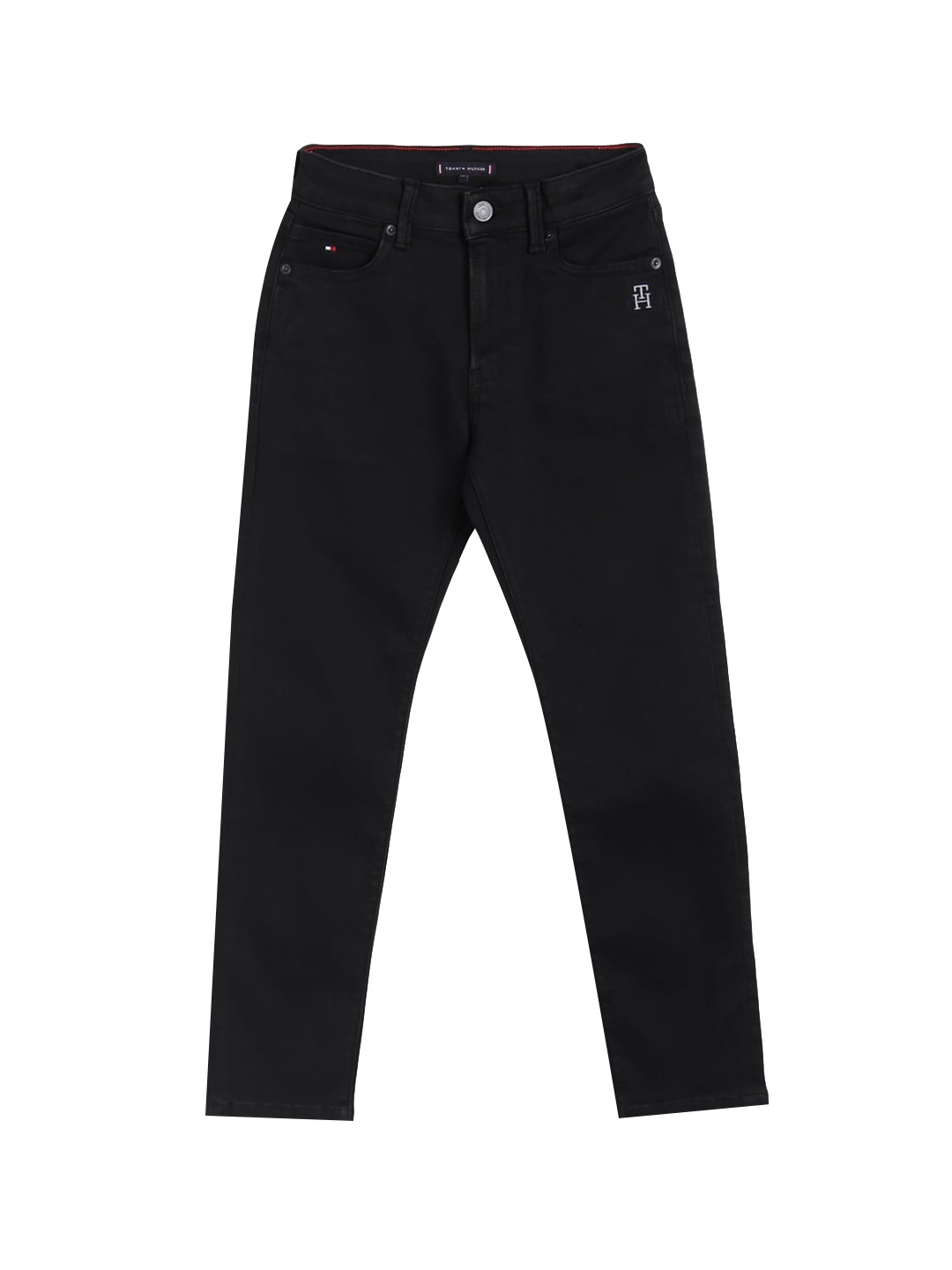 

Tommy Hilfiger Boys Mid Rise Clean Look Stretchable Jeans, Black