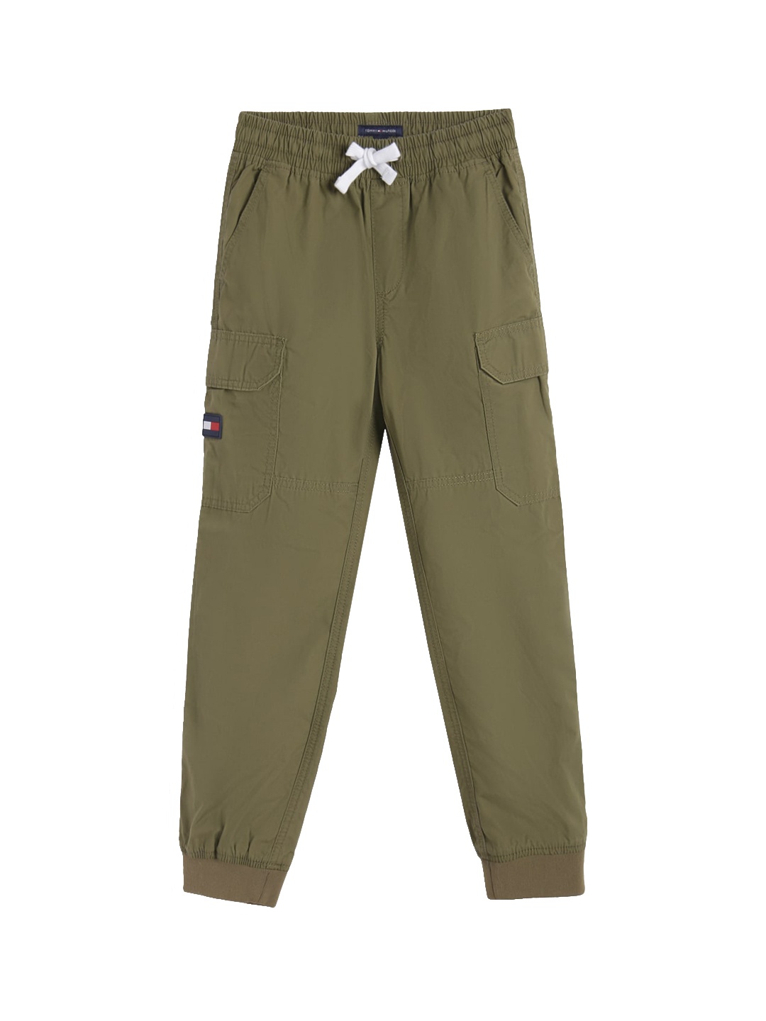 

Tommy Hilfiger Boys Pure Cotton Cargos Trousers, Olive