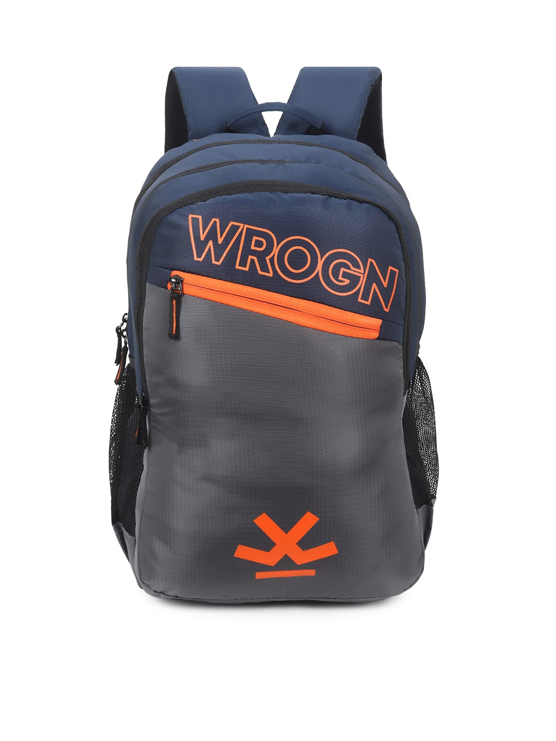 

WROGN Unisex Brand Logo Backpack With Shoe Pocket, Grey