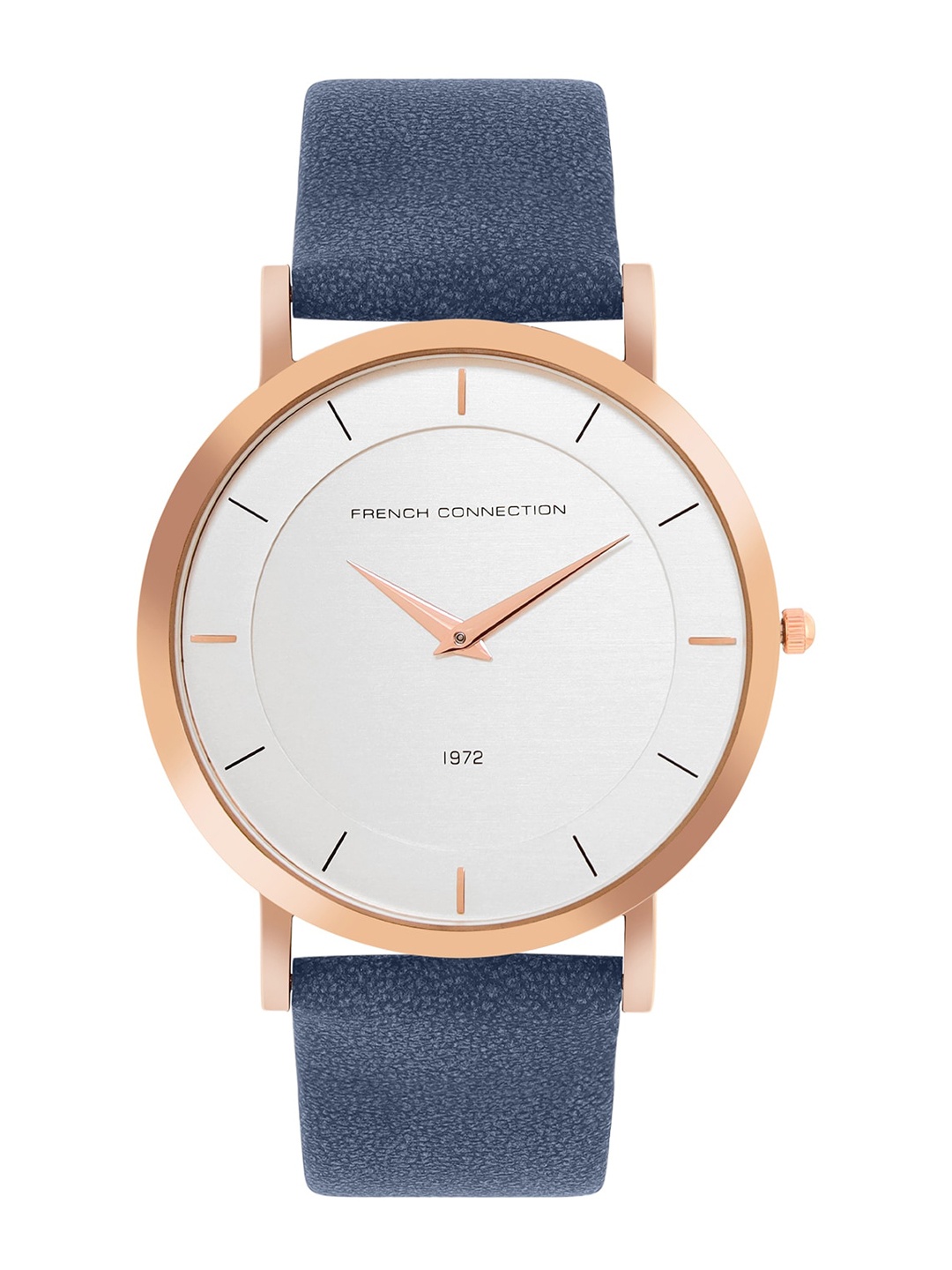 

French Connection Men Leather Straps Analogue Watch FCN00062A, Silver