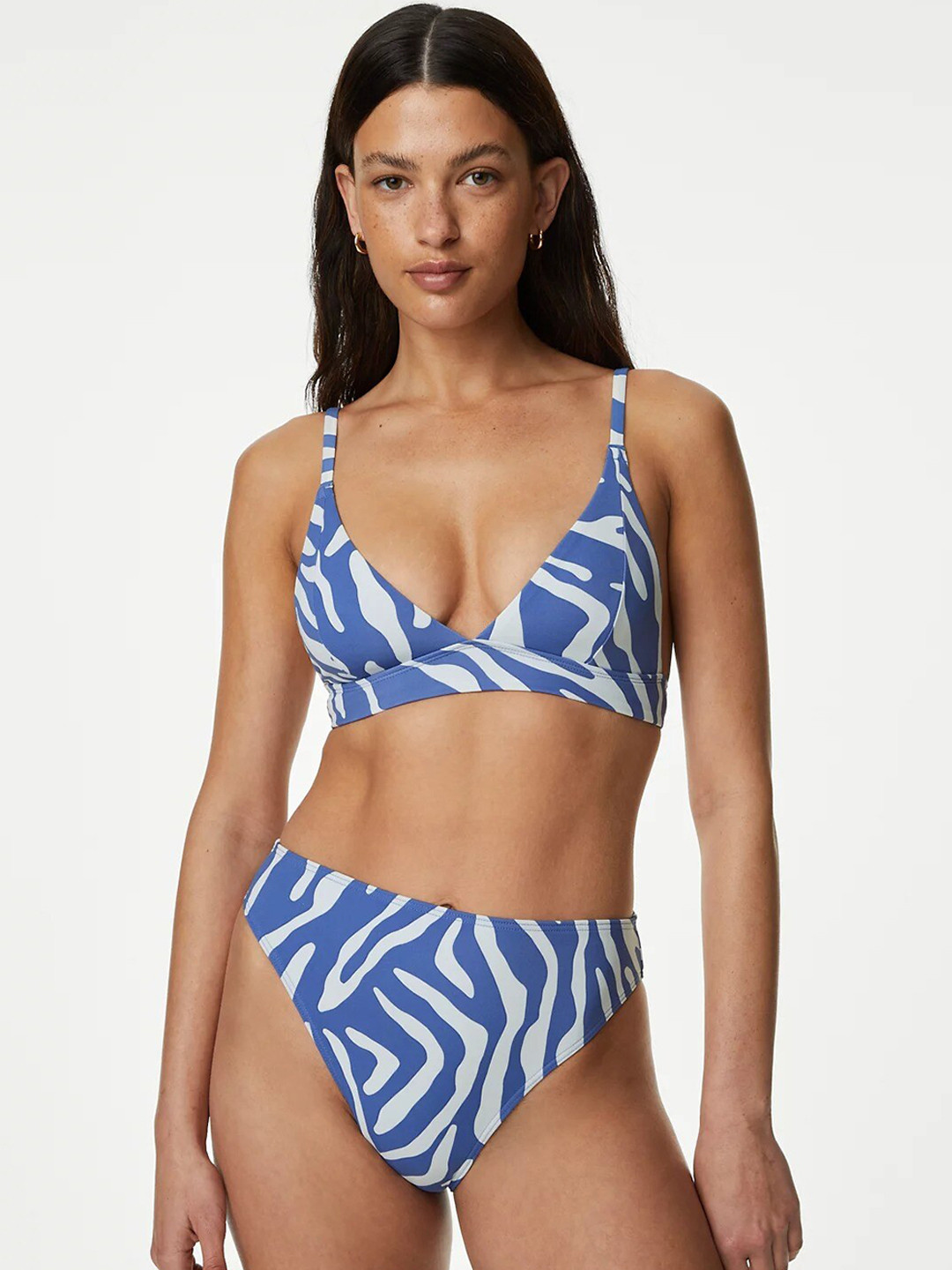 

Marks & Spencer Abstract Printed Swim Briefs, Blue