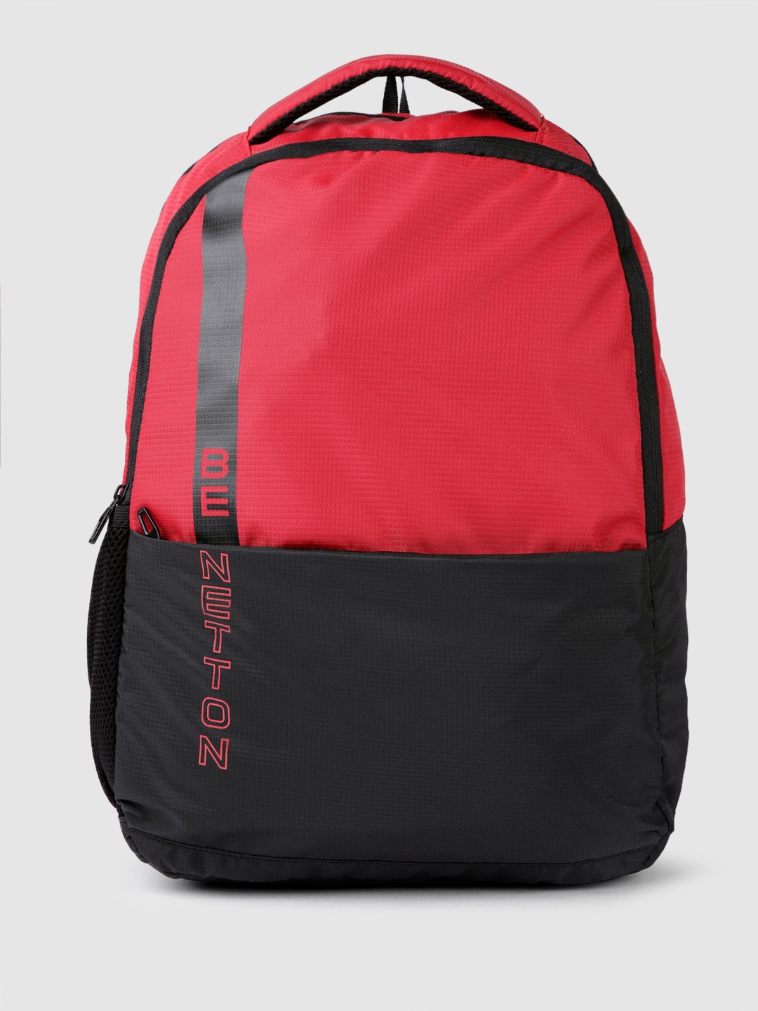 

United Colors of Benetton Unisex Colourblocked Backpack, Red