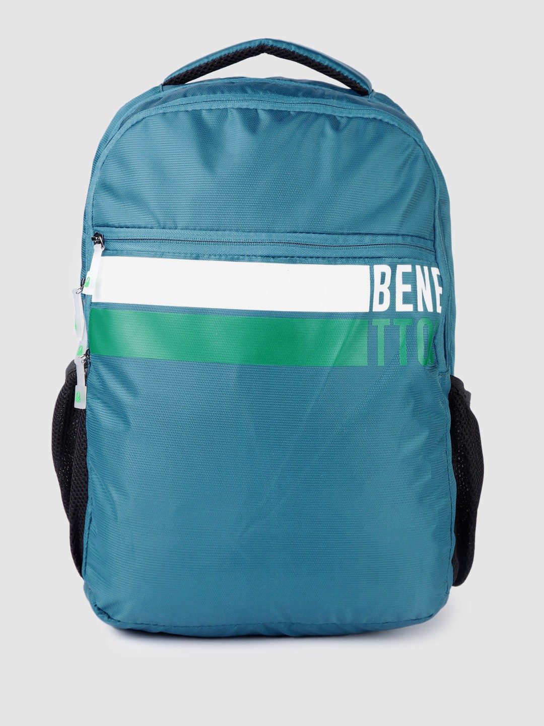 

United Colors of Benetton Unisex Brand Logo Backpack, Teal