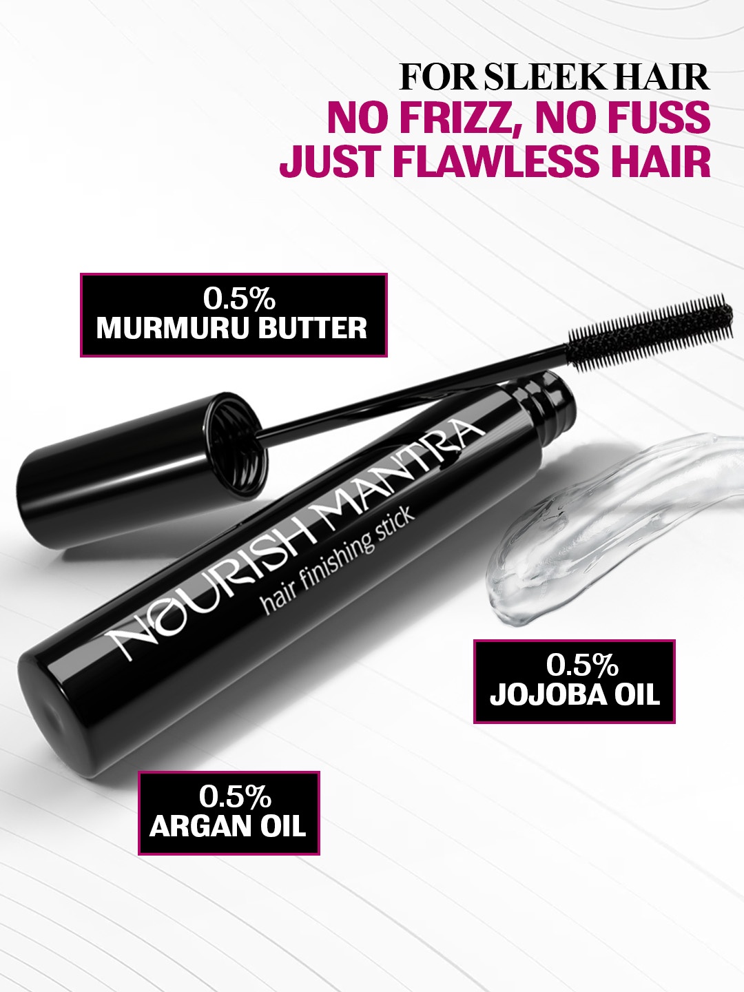 

Nourish Mantra Hair Finishing Stick - 12 ml, Black