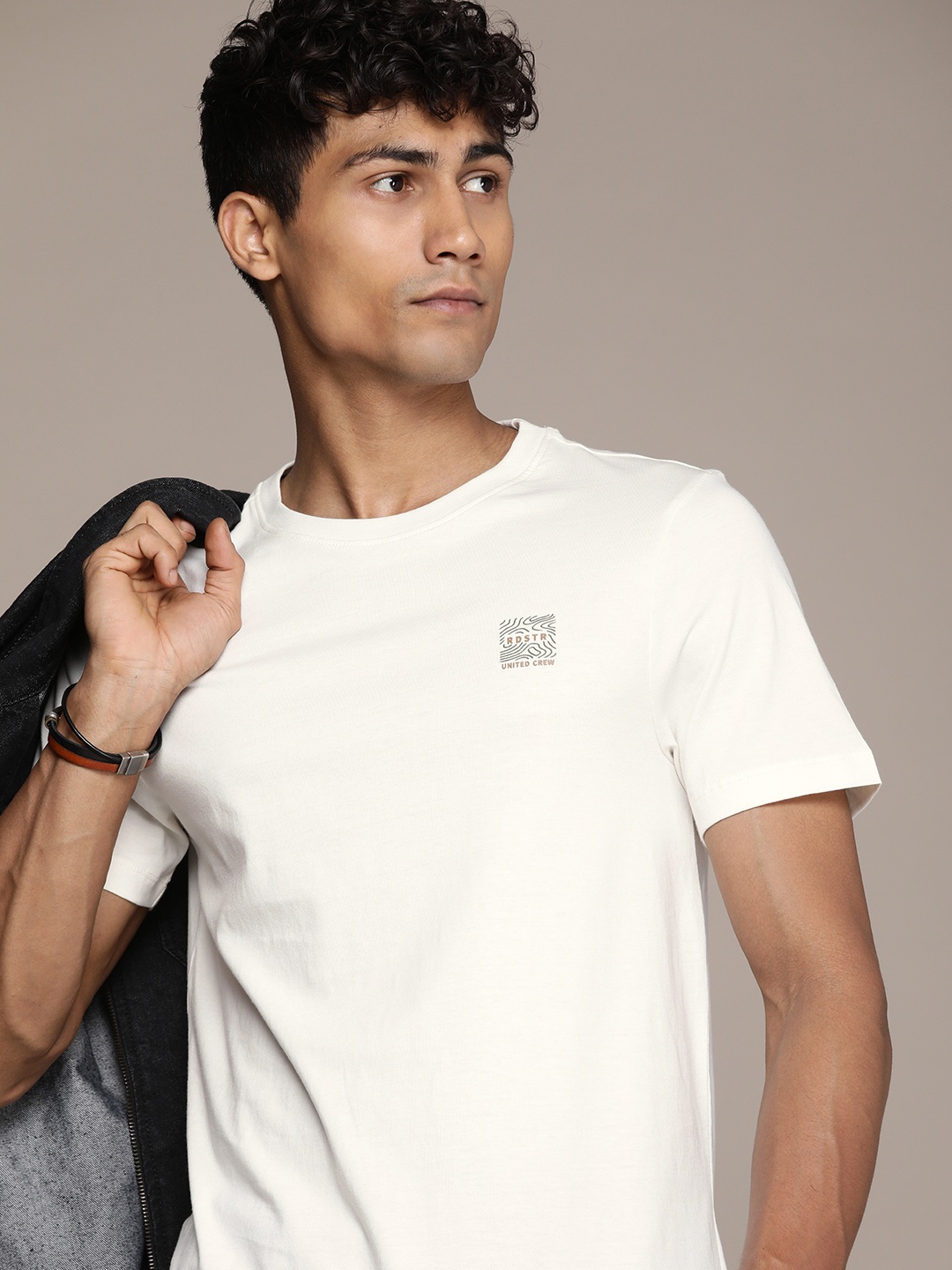 

The Roadster Life Co. Pure Cotton T-shirt, Off white