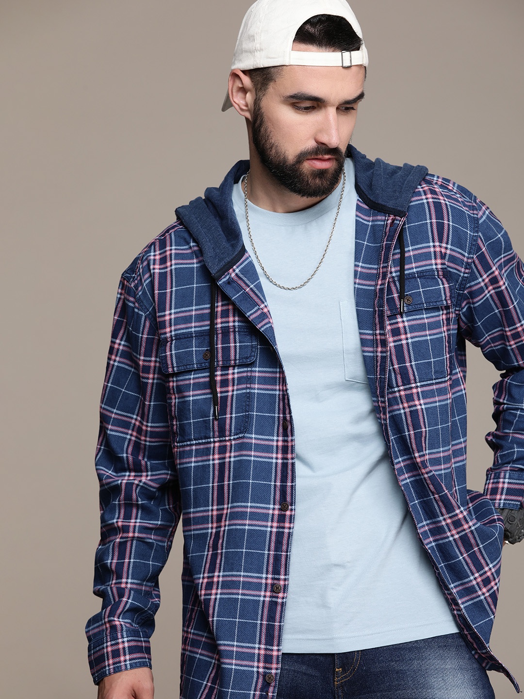 

The Roadster Lifestyle Co. Tartan Checks Casual Shirt, Blue