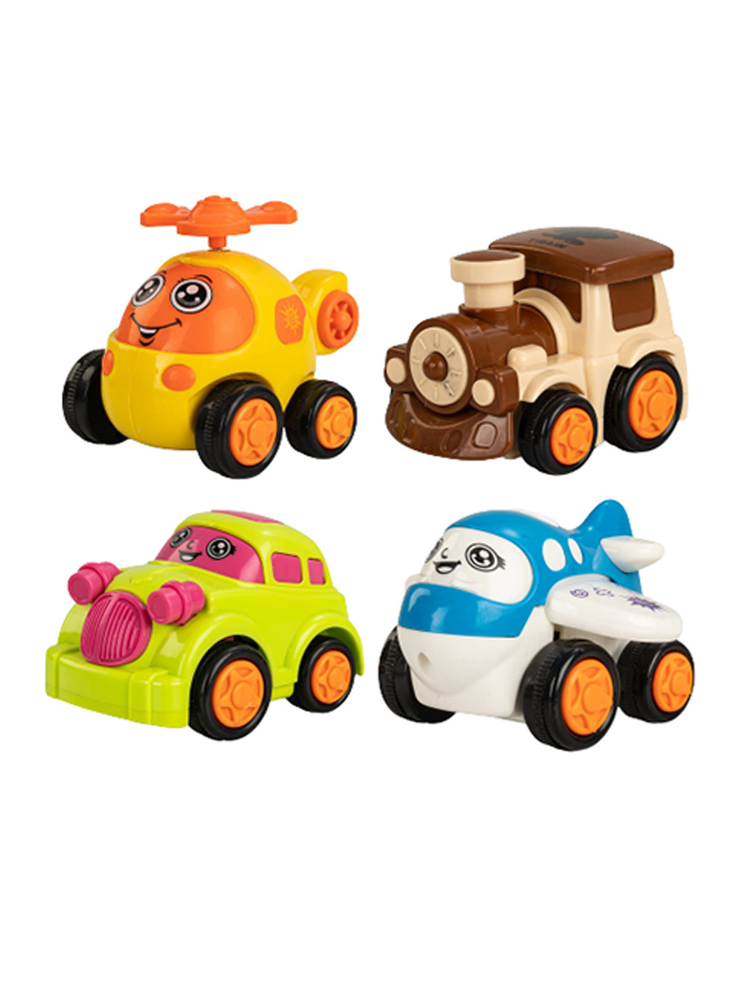 

BAYBEE Kids Friction Powered Push & Go Train Toys, Brown