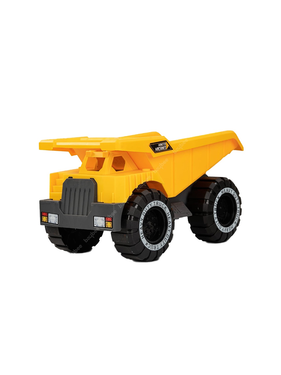

BAYBEE Kids Friction Powered Push and Go Dumper Construction Truck Toys, Yellow
