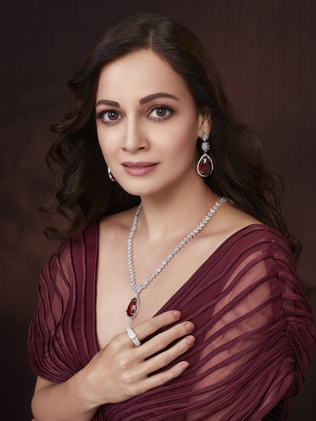 

Priyaasi Silver-Plated AD Studded & Beaded Necklace & Earrings