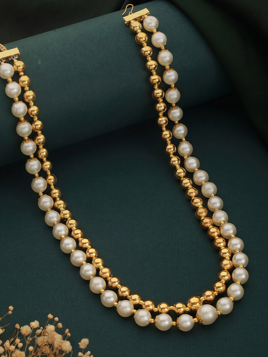 

Priyaasi Gold-Plated Pearls Beaded Layered Necklace