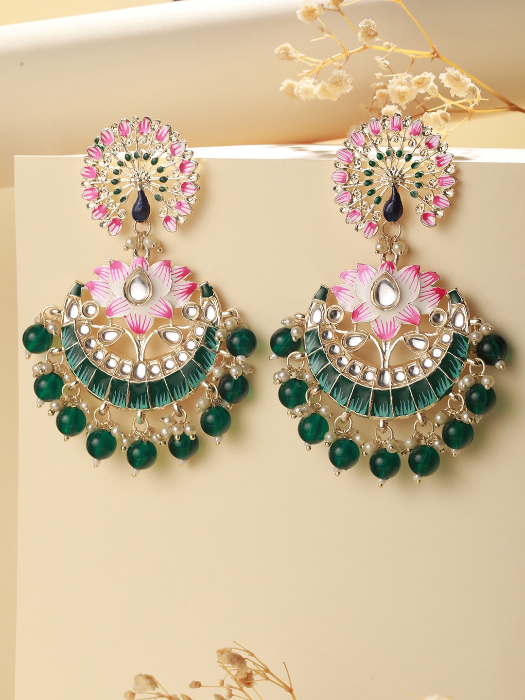 

Priyaasi Gold-Plated Contemporary Chandbalis