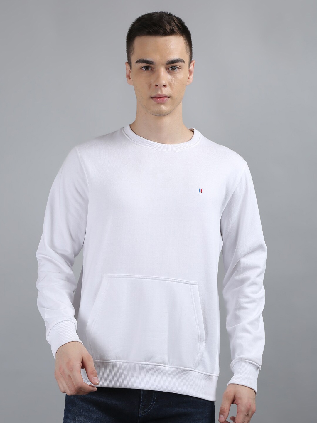 

TIM PARIS Long Sleeves Cotton Pullover, White