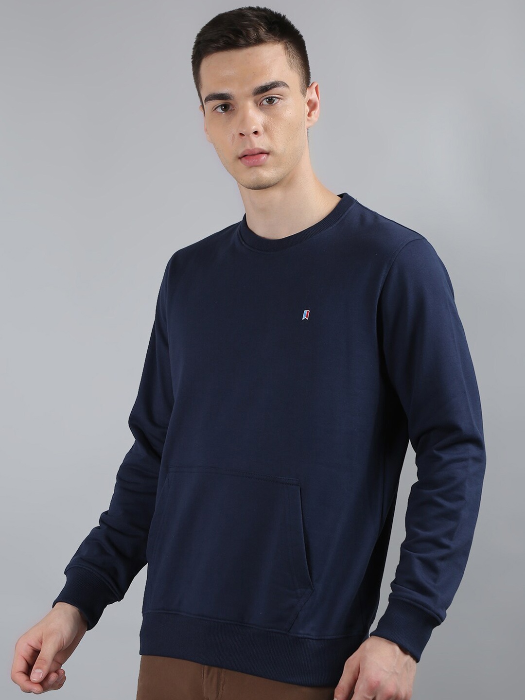 

TIM PARIS Men Pullover Cotton Sweatshirt, Navy blue