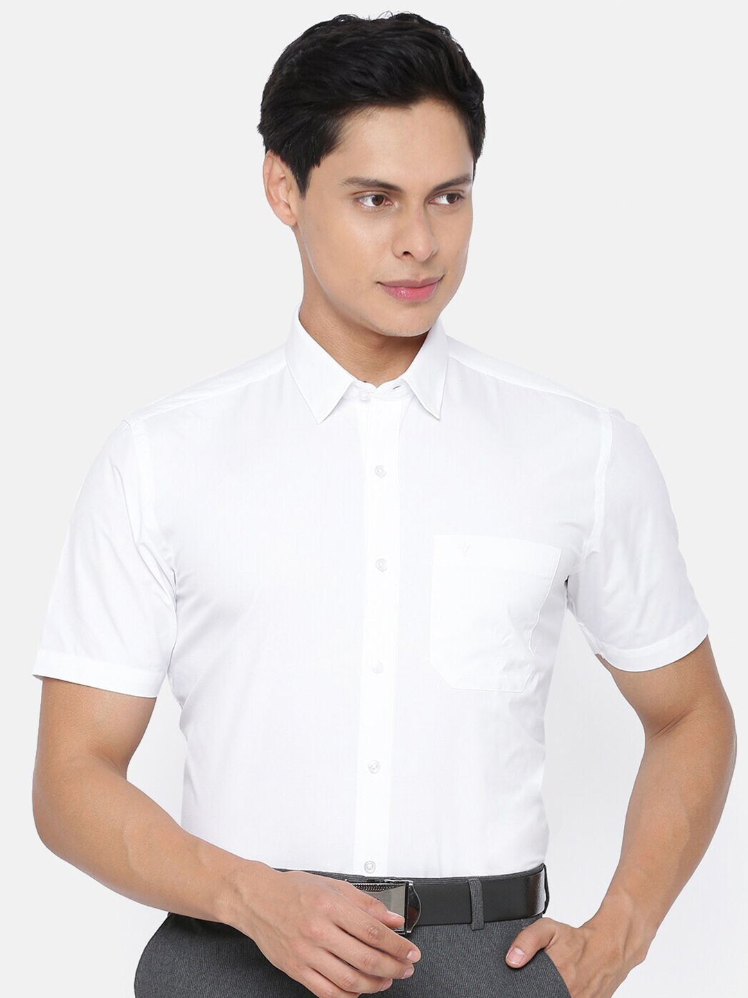 

Ramraj Spread Collar Opaque Cotton Casual Shirt, White