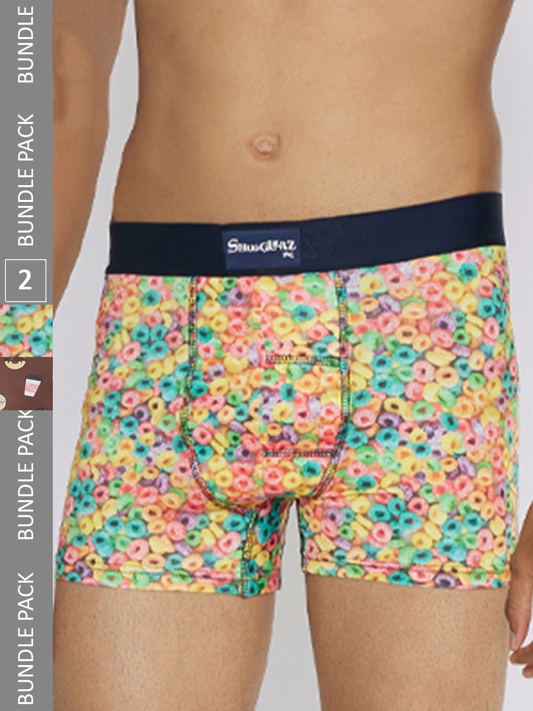 

Smugglerz Pack of 2 Printed Trunks Travel-Bekkie-Smundies-2-Pc-Pack-S, Yellow