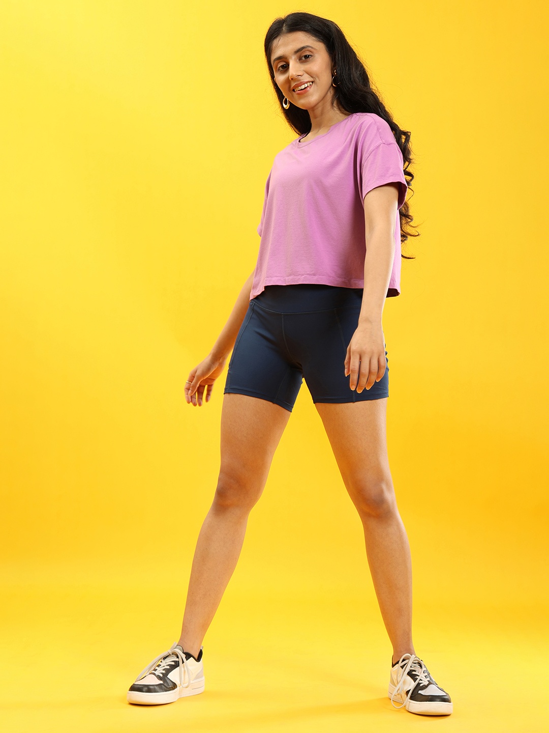

Blissclub Round Neck Moisture Wicking Cotton Regular Fit T-shirt, Lavender