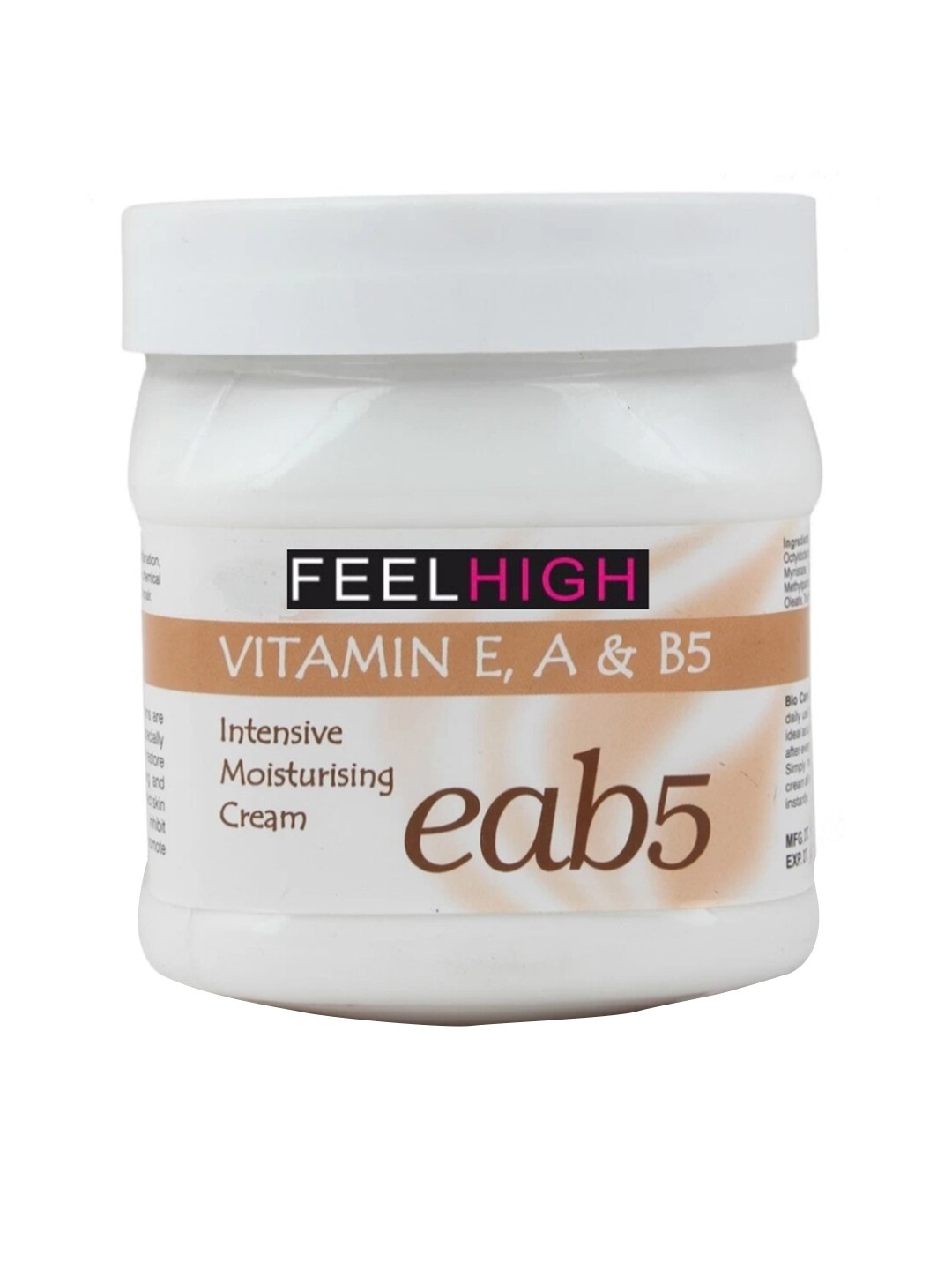 

FEELHIGH Vitamin E, A , B5 Intensive Moisturizing Cream - 500 ml, White