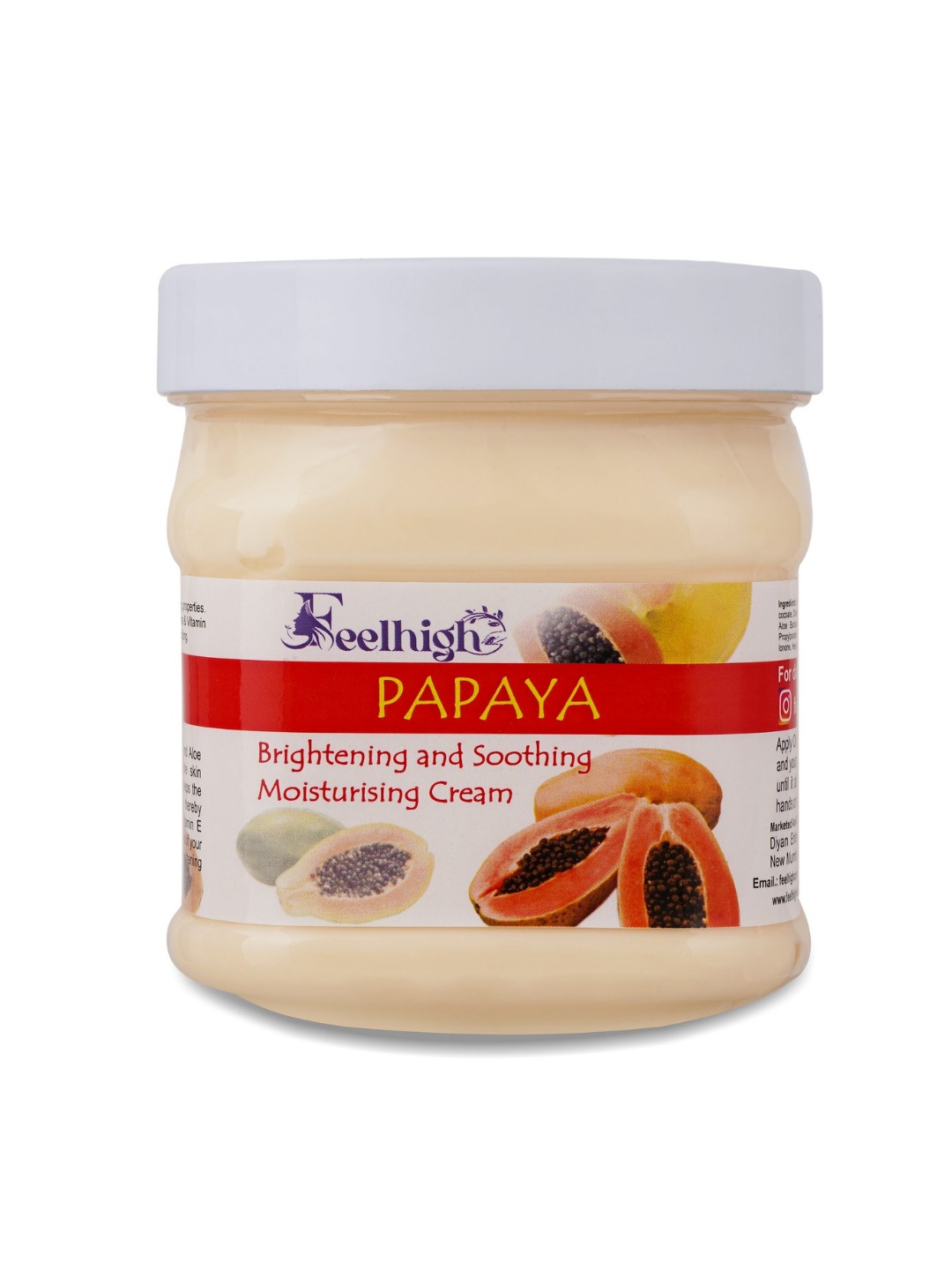 

FEELHIGH Papaya Cream Face & Body Cream 500 ml, Orange
