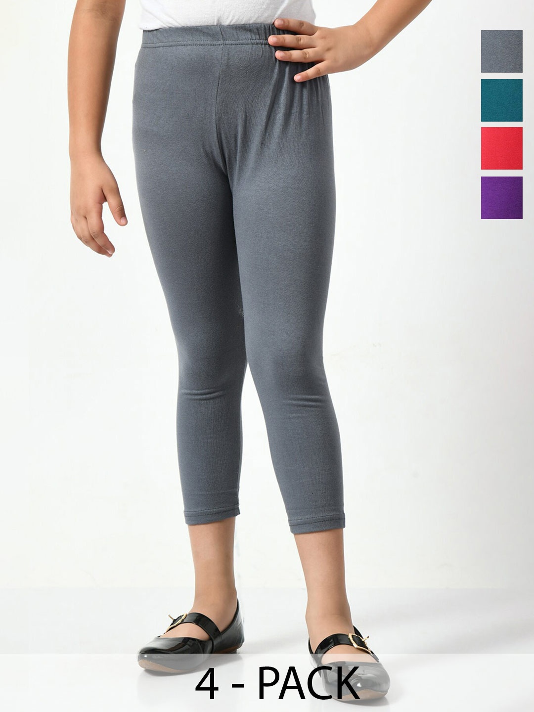 

BAESD Girls Pack Of 5 Mid-Rise Capris, Teal