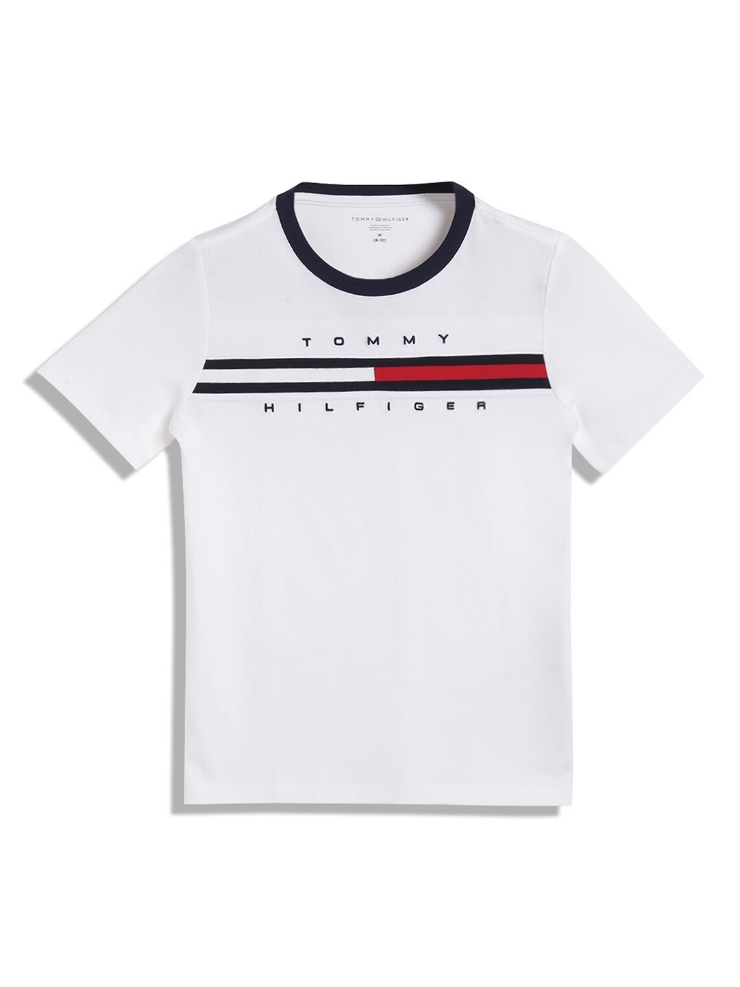 

Tommy Hilfiger Boys Typography Printed Pure Cotton T-shirt, White