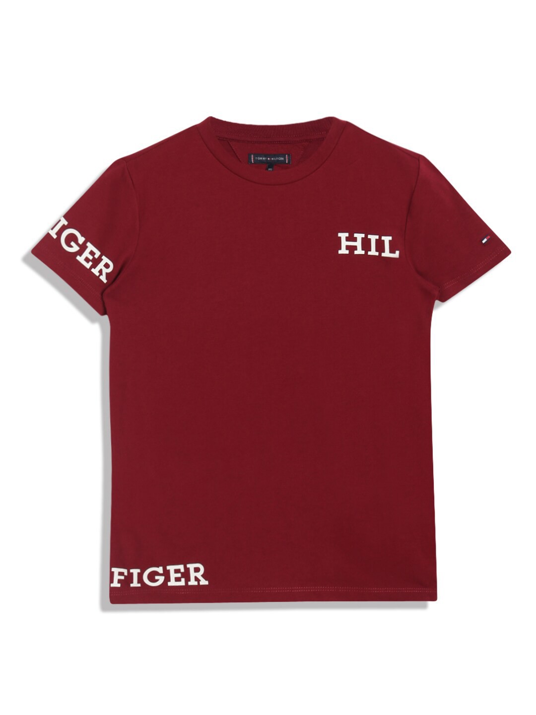 

Tommy Hilfiger Boys Brand Logo Pure Cotton T-shirt, Red