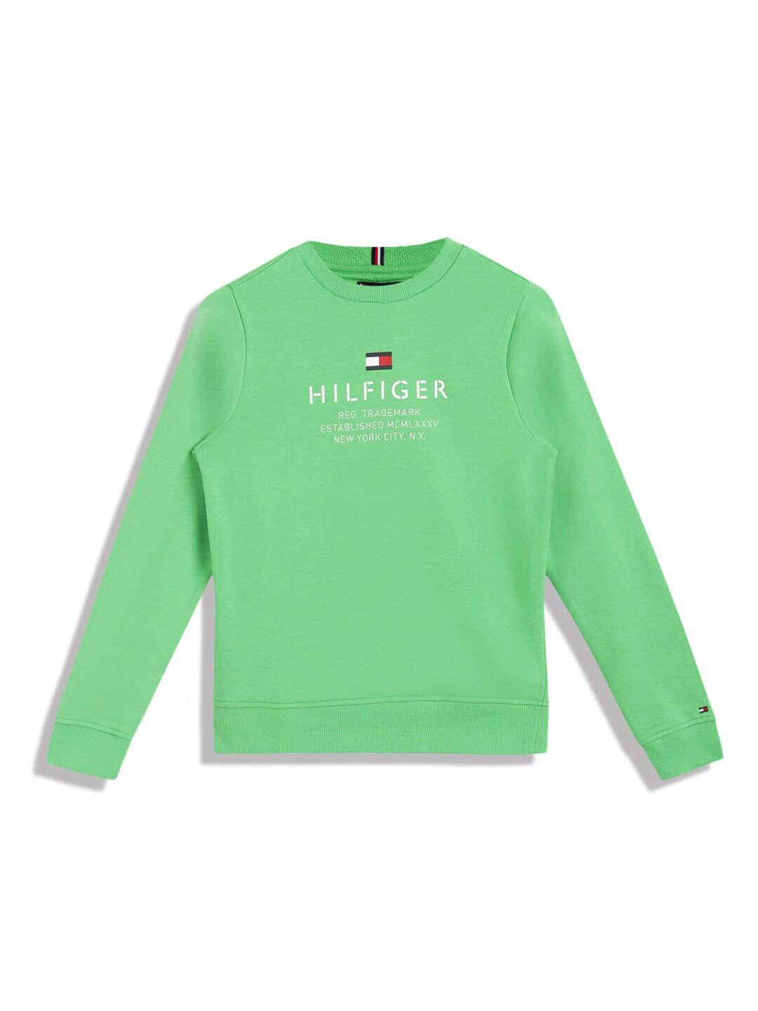 

Tommy Hilfiger Boys Brand Logo Printed Pullover, Green