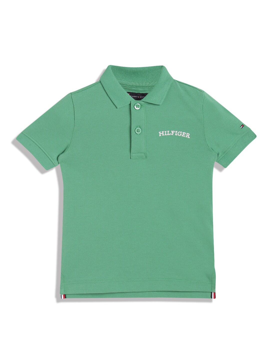 

Tommy Hilfiger Boys Polo Collar Pure Cotton T-shirt, Green