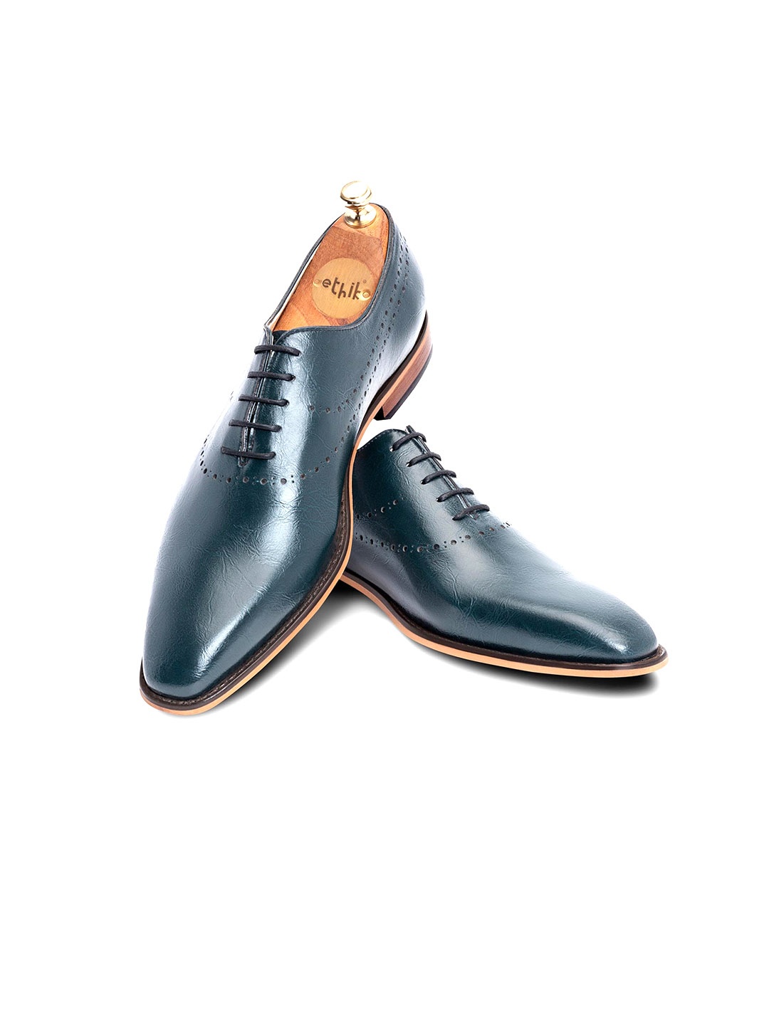 

Ethik Men Perforated Formal Oxfords, Teal