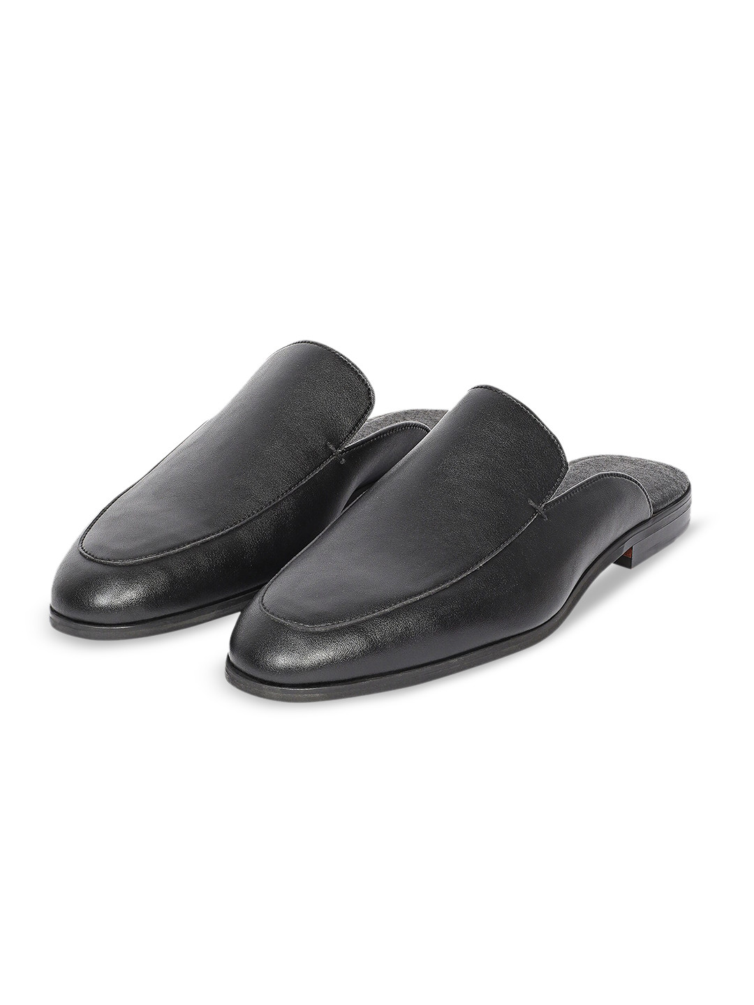 

Ethik Men Round Toe Slip On Mules, Black