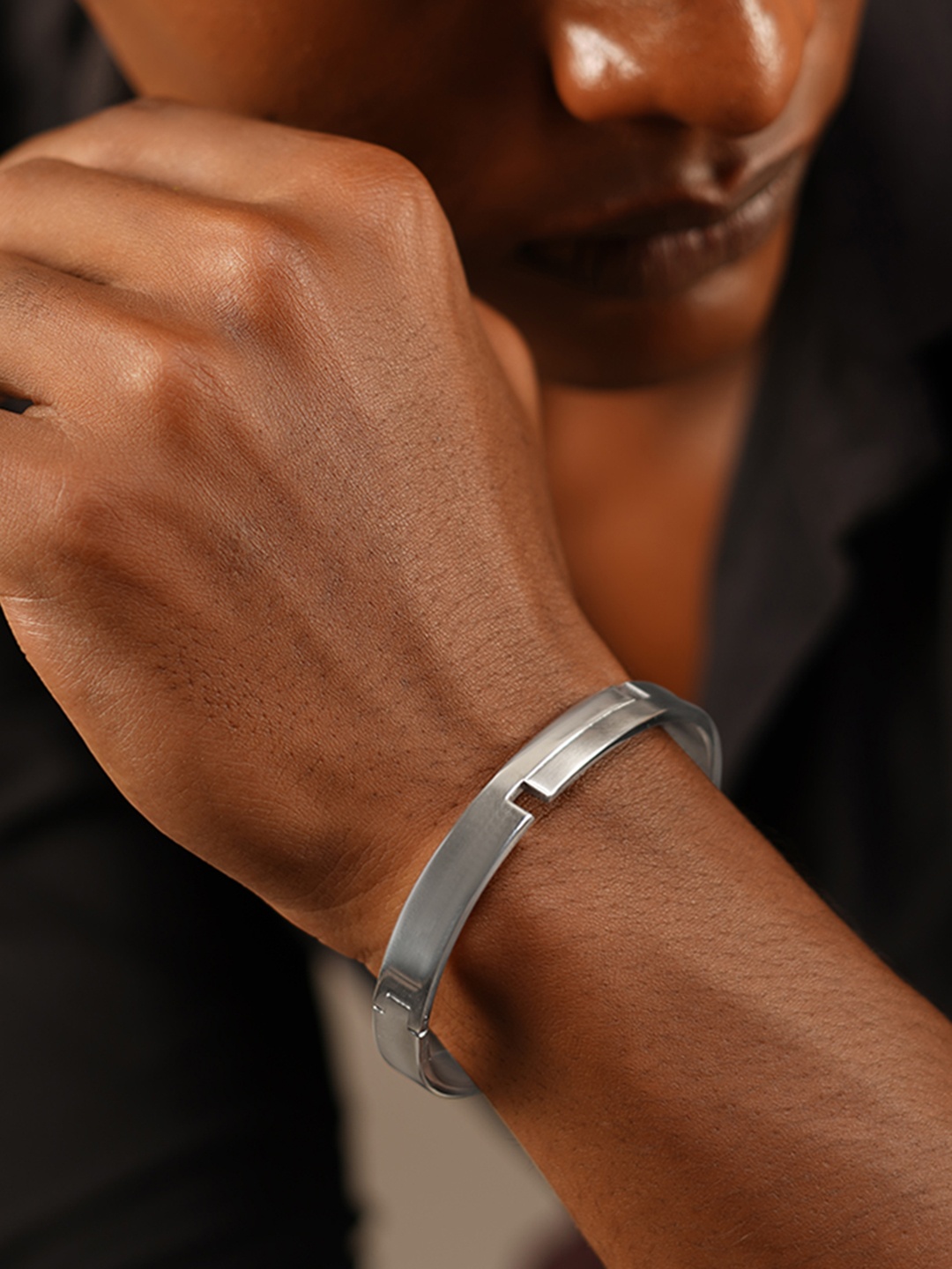 

Roadster Silver-Plated Textured Bracelet