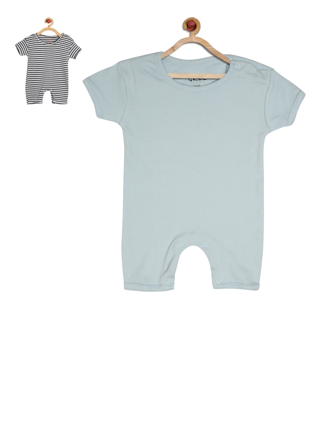 

GKIDZ Kids Unisex Pack of 2 Rompers, Blue