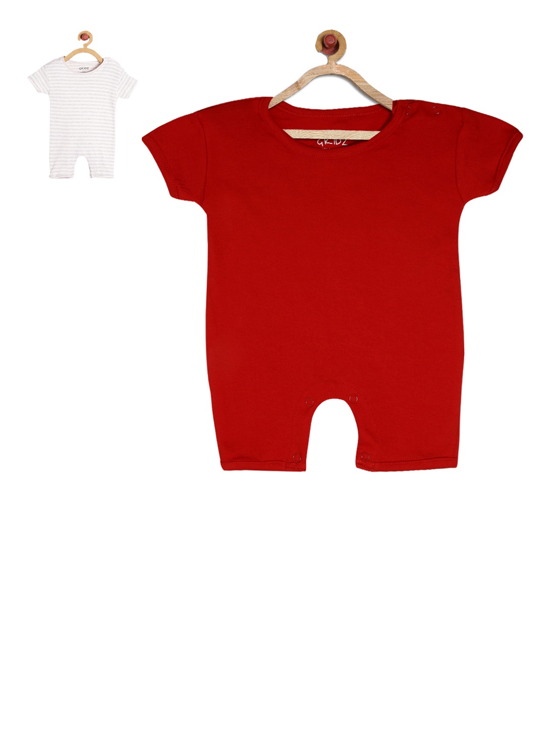 

GKIDZ Kids Unisex Pack of 2 Rompers, Red