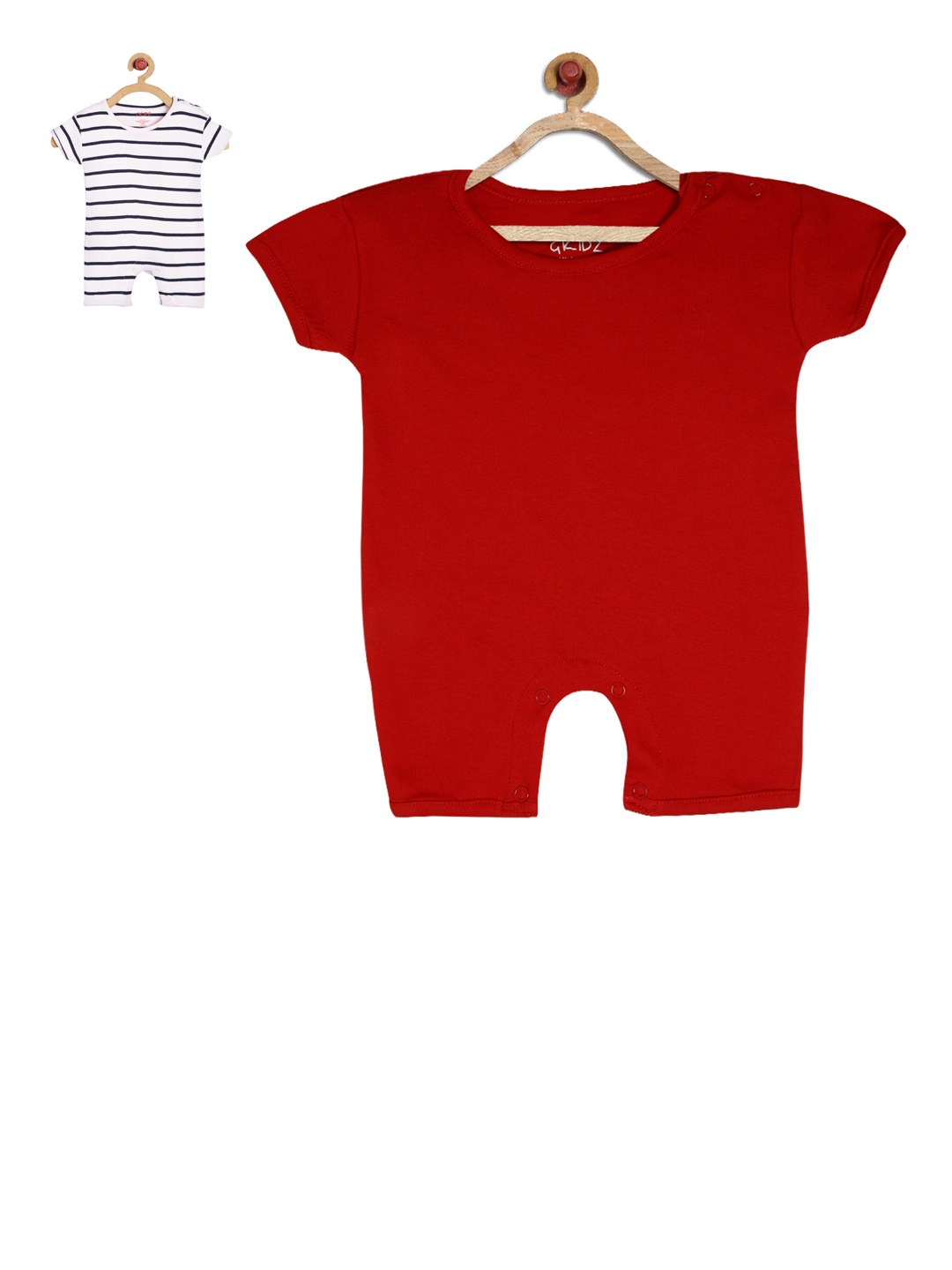 

GKIDZ Kids Unisex Pack of 2 Rompers, Red