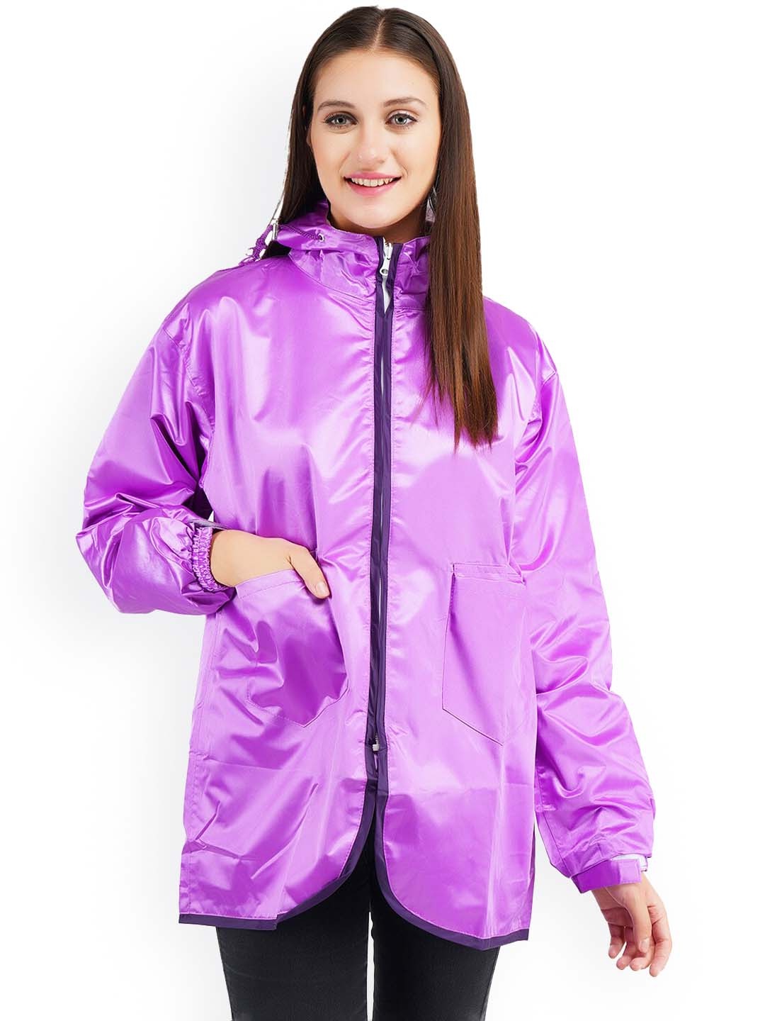 

Super Waterproof Hooded Rain Jacket, Purple