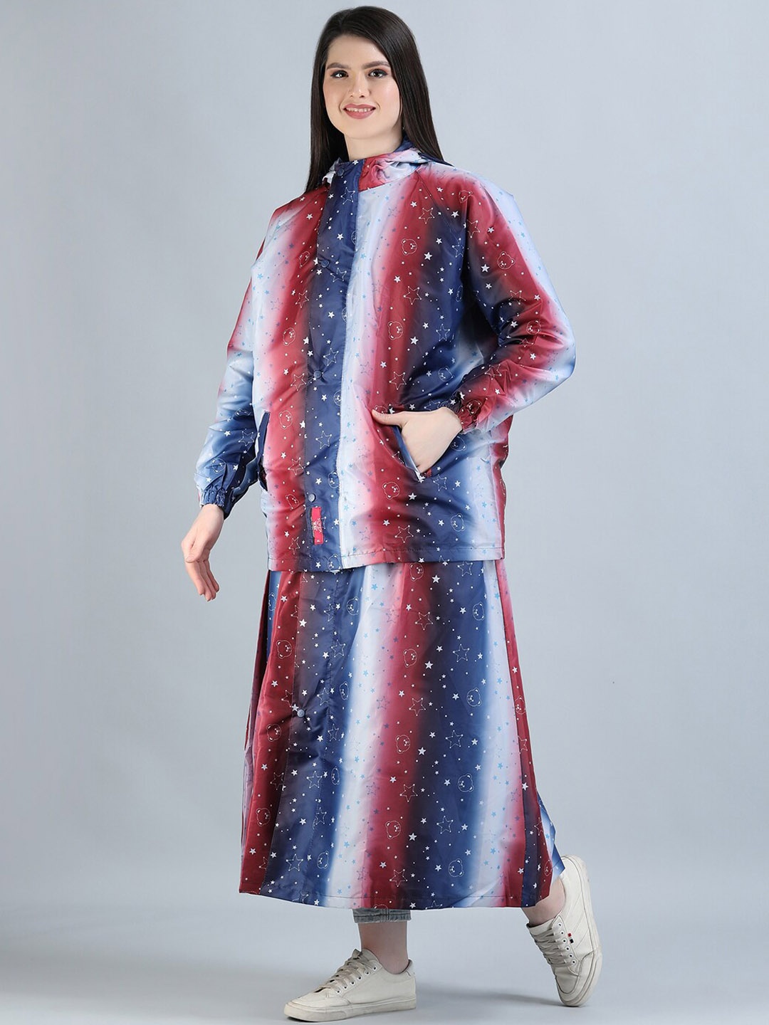 

Super Reversible Waterproof Rain Suit With Carrying Pouch, Red