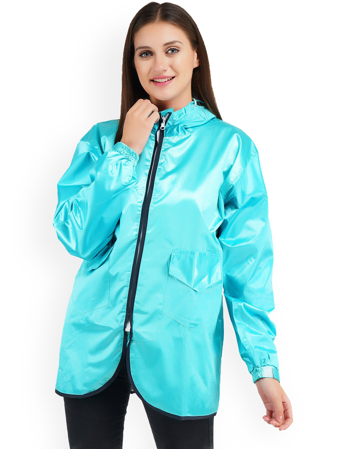 

Super Waterproof Hooded Rain Jacket, Blue