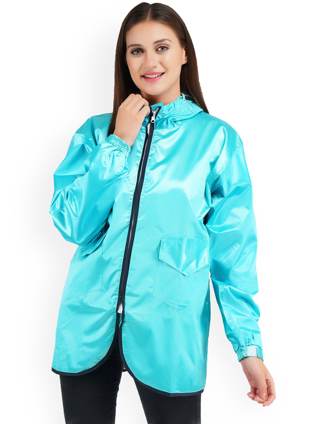 

Super Waterproof Hooded Rain Jacket, Blue