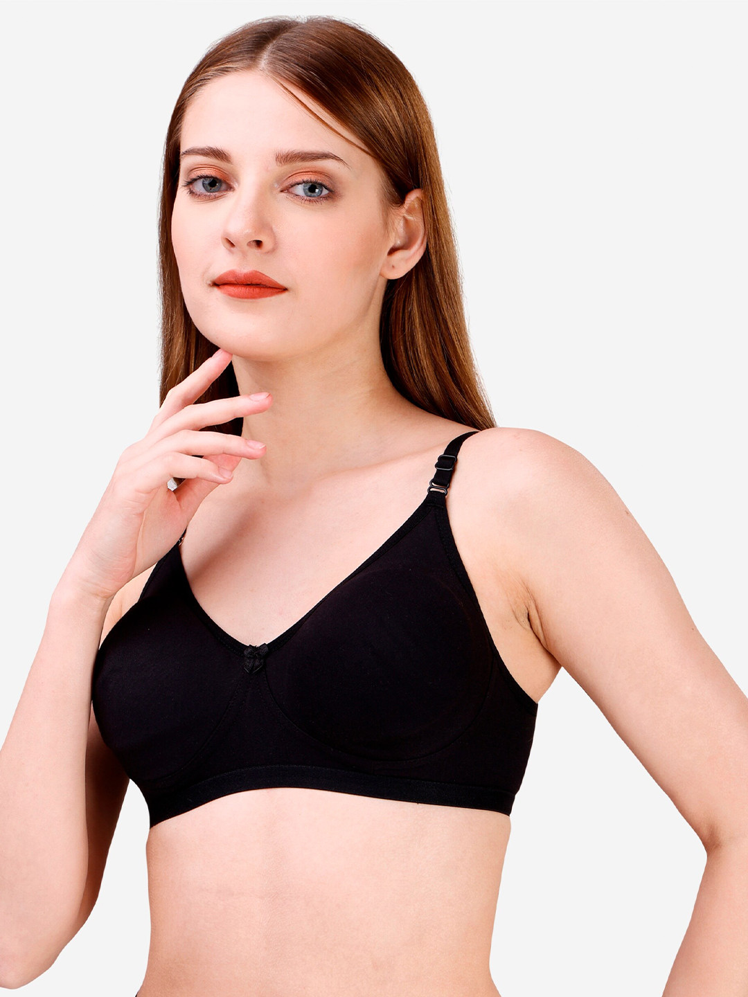 

Vaidehi Fashion Full Coverage Non Padded T-Shirt Bra With All Day Comfort, Black