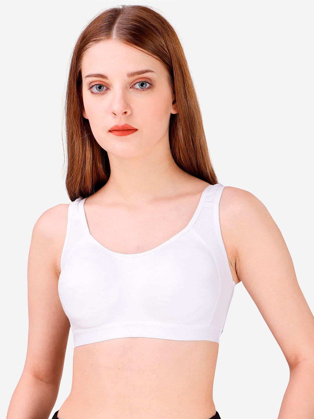 

Vaidehi Fashion Full Coverage Non Padded Sports Bra All Day Comfort, White