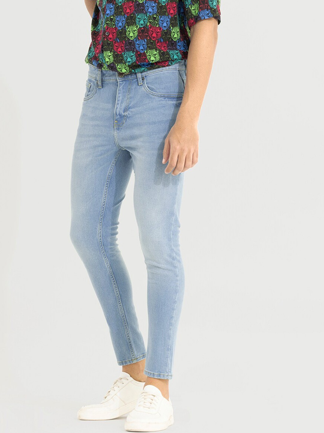

Snitch Men Blue Mid Rise Clean Look Skinny Fit Jeans